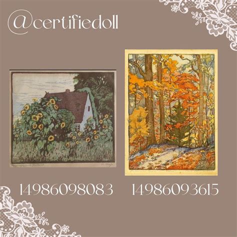 Bloxburg Fall Paintings Decalscodes Autumn Painting Deer Decal