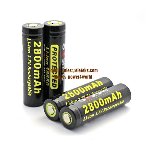 SOSHINE Brand 18650 Li Ion Battery Protected 2800mAh 3 7V