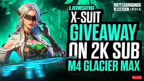 X SUIT GIVEAWAY ON 2K SUB BGMI LIVE 5 RP GIVEAWAY ON 1K Subs 5