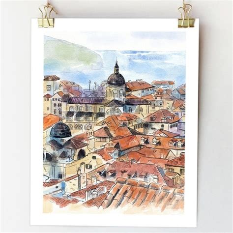 Croatia Art Dubrovnik Print Dubrovnik Poster Dubrovnik Etsy