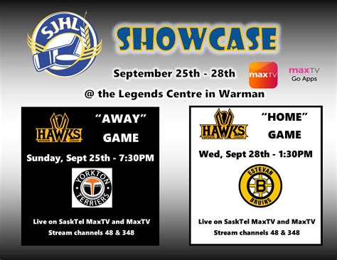 SJHL Showcase Hawks Schedule! | Nipawin Hawks