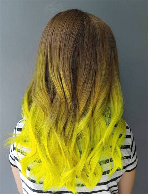 40 Two Tone Hair Styles Neon Hair Color Yellow Hair Color Neon Hair