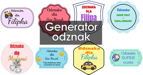 Generator Odznak Dla Dzieci Przedszkolak W Online Pliki Pdf Do Druku