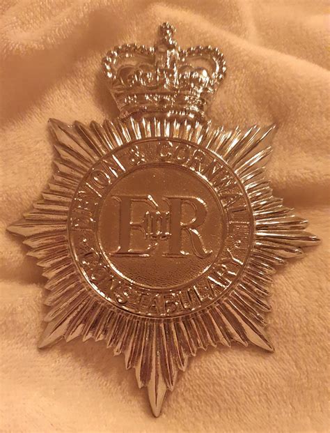 Vintage 1960s British Police Helmet Badge Police Uniform United