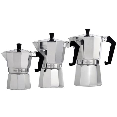 VonShef 3 Cup Italian Espresso Coffee Maker Stove Top Moka Macchinetta