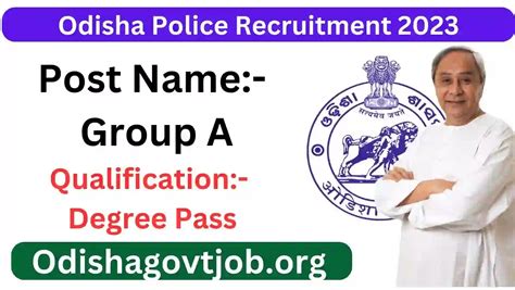 Odisha Police Recruitment 2023 Apply Online For Various Odisha Police