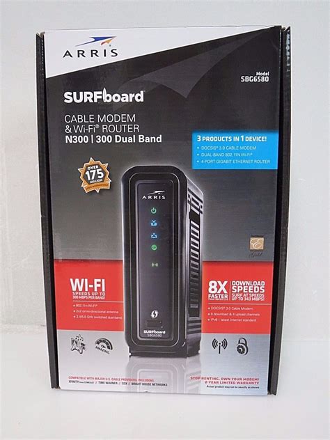 Motorola Sbg6580 Arris Surfboard Docsis 30 Cable Modem N300 Dual Band