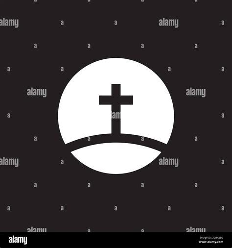 Church vector icons of religious christianity signs and symbols Stock ...