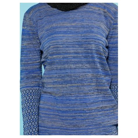 Robe pull bi matière bleu UrbaineChic ma