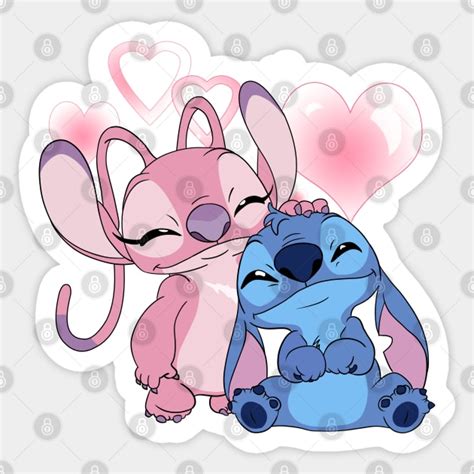 Cute Stitch And Angel Lilo And Stitch Sticker Teepublic