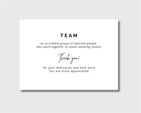 Employee Recognition Card Digital Thank You Card Printable Appreciation Employee Team Member