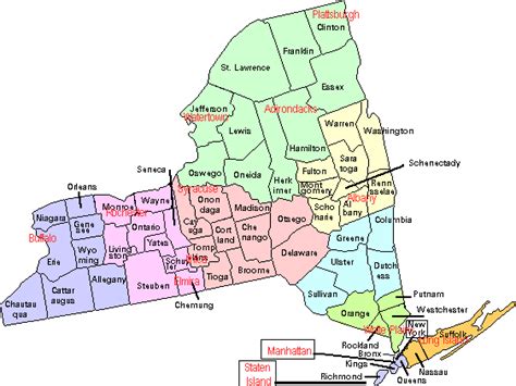 NY Counties Map