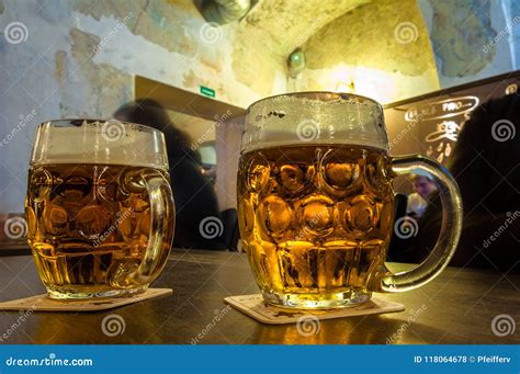 The Famous Czech Beer Pilsner. Stock Photo - Image of pilsner, glass ...