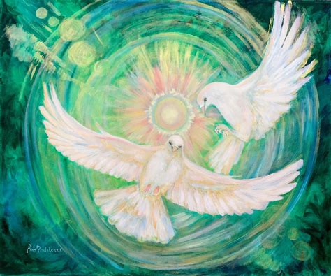 Doves Original Oil Art Painting Doves Painting Healing Art Painting