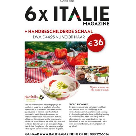 Schaal Met Peper En Knoflook Xl Piccobella Italiaans Servies