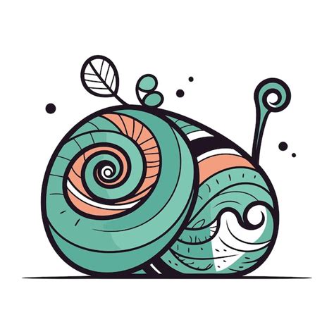 Ilustraci N De Vector De Caracol Estilo De Dibujos Animados De Doodle