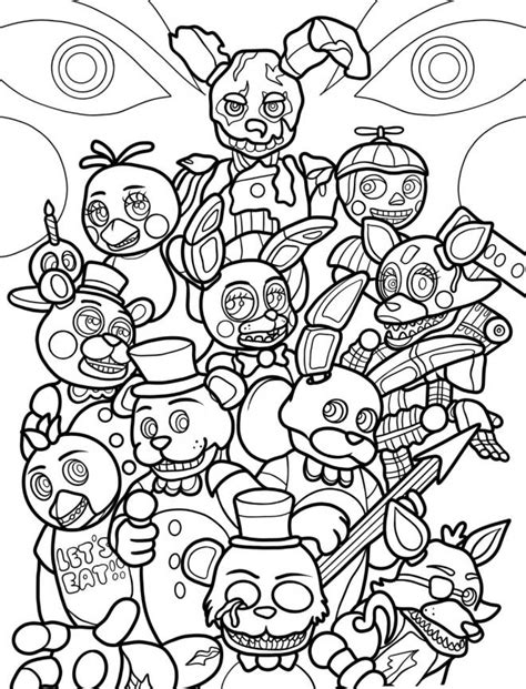 Coloriage Les Animatronics En Chibi Dessin Gratuit Imprimer