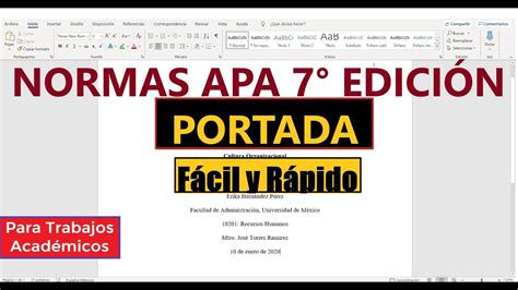 Como Hacer Una Portada En Word Normas Apa Image To U