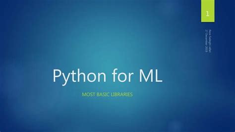 Python For Ml Ppt