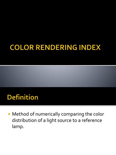 Color Rendering Index Pdf Incandescent Light Bulb Fluorescent Lamp