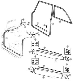 Door Seals Finishers Fittings Mgb Mgb Gt Moss Europe