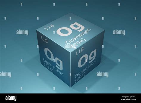 Oganesson 3d Rendering Of Symbols Of The Elements Of The Periodic Table Atomic Number Atomic