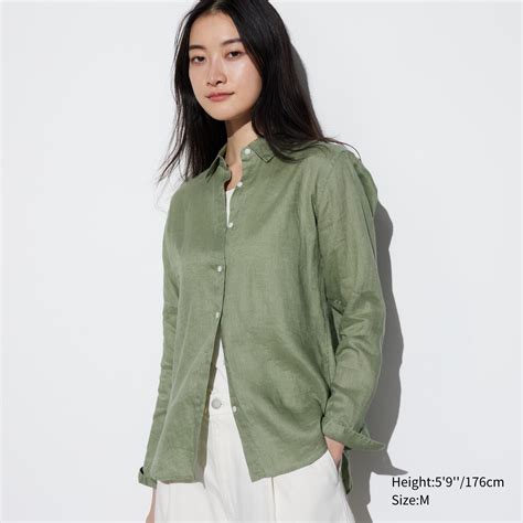 Check Styling Ideas ForPremium Linen Long Sleeve Shirt UNIQLO IN