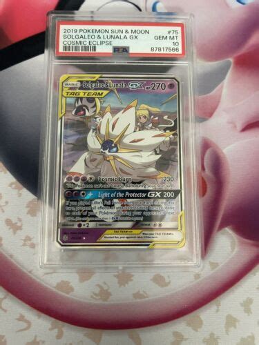 Pokemon Cosmic Eclipse Solgaleo Lunala GX Tag Team 75 236 PSA 10 EBay