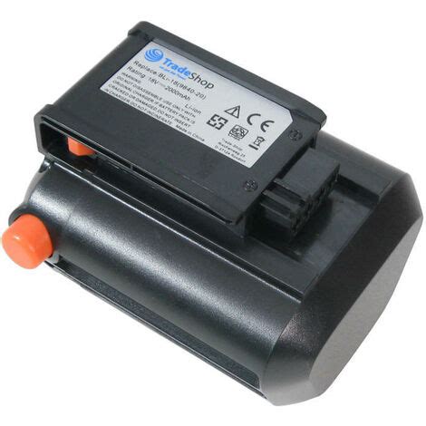 2x Trade Shop Li Ion Akku 18V 2000mAh für Gardena 881 9824 9839