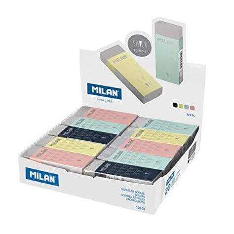 Milan Caja Expositora 20 Gomas Nata 320 Serie Silver Con Funda De