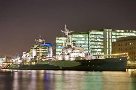 Hms Belfast Warship At London England Editorial Photo Image Of