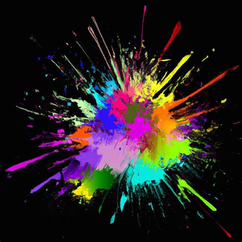 Abstract Color Splash And Explosion Vector Illustration Color Splash