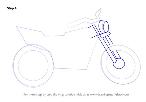 Learn How to Draw a Motorcycle (Two Wheelers) Step by Step : Drawing ...