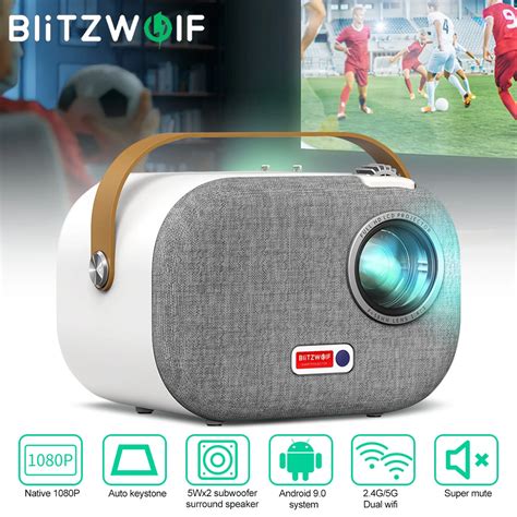 Mini Projetor Full HD BlitzWolf 4K 1080P, Android 9.0, 2.4G, 5G, WiFi ...