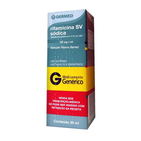 RIFAMICINA SV SÓDICA 10MG ML GERMED CAIXA 20ML SOLUÇÃO SPRAY GTIN EAN