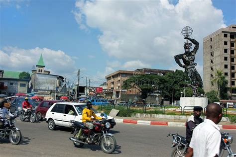 Group Of People Riding Motorcycles In Douala Cameroon