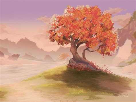 tree in Liyue by SkyVixie on DeviantArt