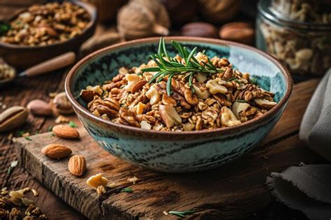 Premium Photo Nutty Snack Almond Pecan Cashew In Bowl