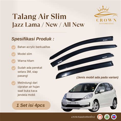 Jual Talang Air Mobil Honda Jazz All New Jazz Slim Pintu Kota