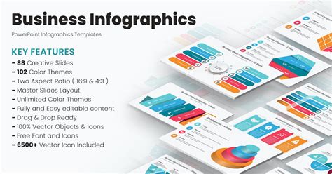 Business Infographics PowerPoint Template, Presentation Templates - Envato Elements