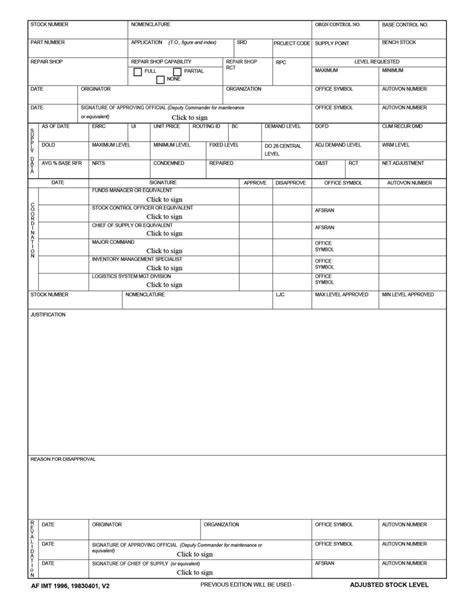 Af Imt Form 1996 Fill Out Sign Online And Download Fillable Pdf