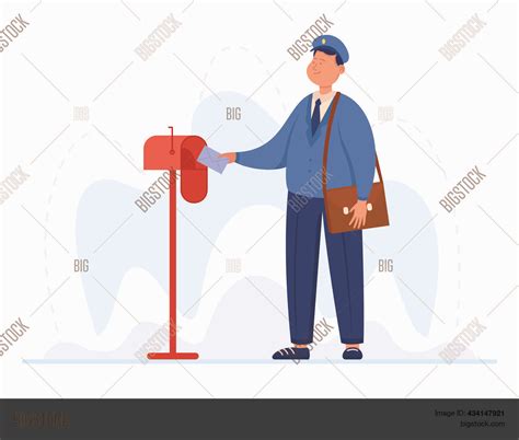 Smiling Postman Vector Photo Free Trial Bigstock