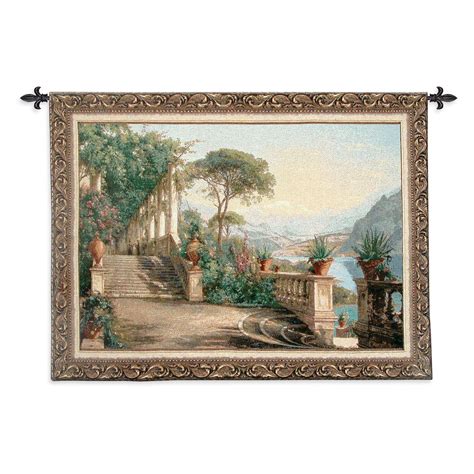 Finearttapestries Wh Lodge At Lake Como Large Wall Tapestry