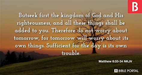 Matthew 633 34 Nkjv Picture Bible Image Bible Portal