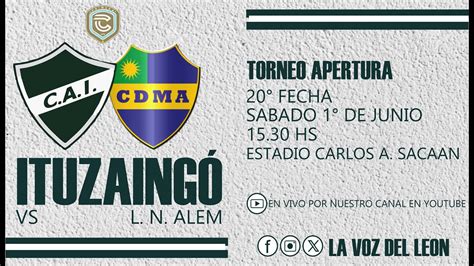 Ituzaing Vs Alem En Vivo Fecha Primera C Torneo Apertura