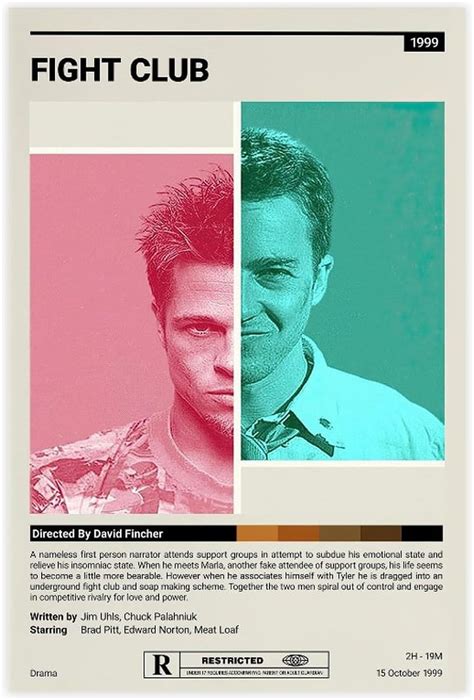 Dianshang Fight Club Poster Tyler Durden Classic Movie Cool