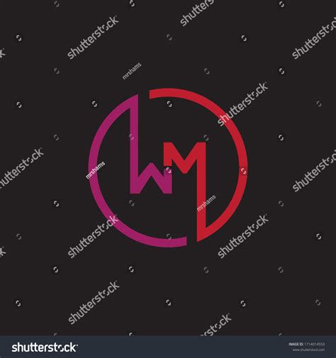 Initial Letter Wm Mw Logo Vector Stock Vector Royalty Free 1714014559