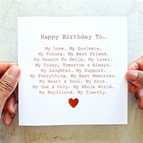 Cute Happy Birthday Card For Boyfriend