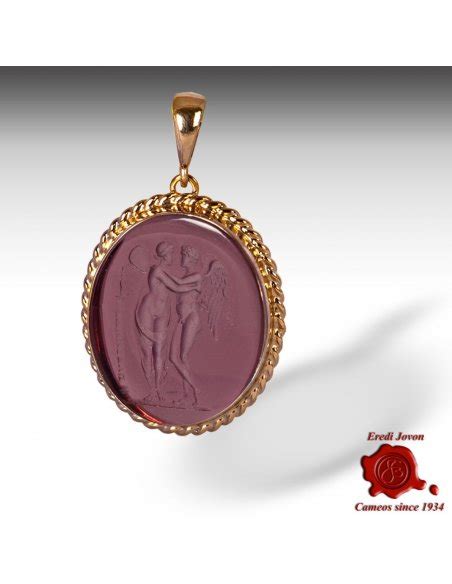 Intaglio Ciondolo Cammeo Oro Viola Jovon Venezia