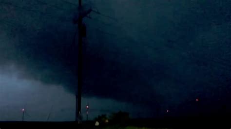 Intense Rain Wrapped Possible Tornado With Lightning Smashing